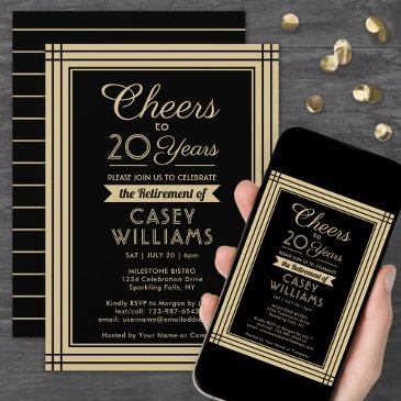 any number retirement party cheers downloadable invitation