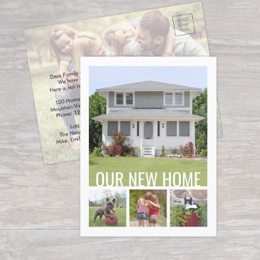 any text change of address 5 photo collage moving announcement postinvitations