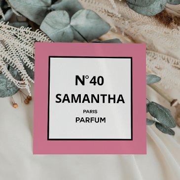 any year designer perfume bottle birthday invitation