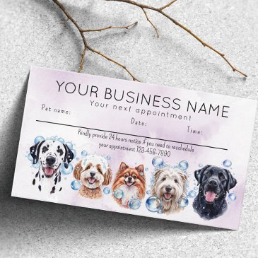 appointment invitations watercolor dogs bubbles