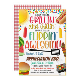 Small Appreciation Bbq Invitation Front View