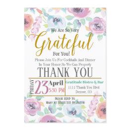 Small Appreciation Invitation, Grateful For Invitation Front View