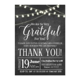 Small Appreciation Invitation, Grateful For Invitation Front View