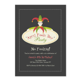 Small April Fool's Day Invitation Front View