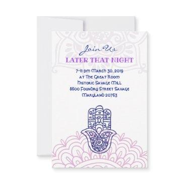 aqua hemsa party invitations for beth