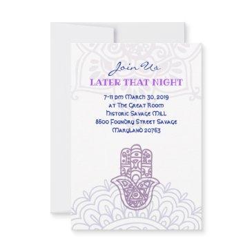aqua hemsa party invitations for beth option#3