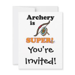 Small Archery Is Super Invitation Front View