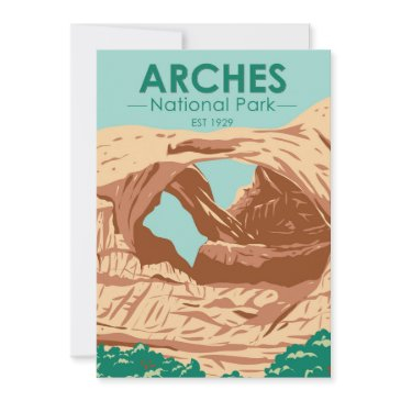 arches national park double arch holiday invitations