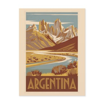 argentina travel art vintage postinvitations