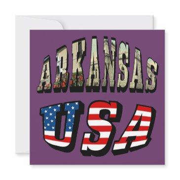 arkansas picture and usa flag text invitation