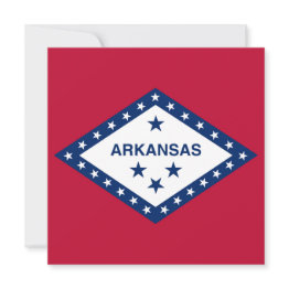 Small Arkansas State Flag Invitation Front View