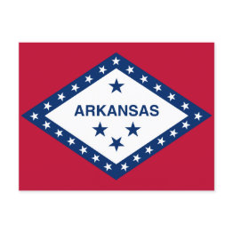 Small Arkansas State Flag Postinvitations Front View
