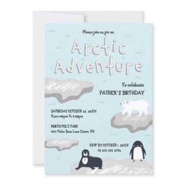 artic adventure birthday invitation