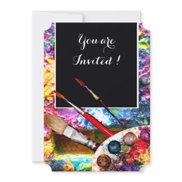 artist colour palette art show gallery exhibition invitation