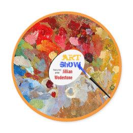 Small Artist Pallet Art Show Invitation Front View