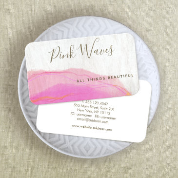 artistic abstract pink watercolor wood business c business invitations