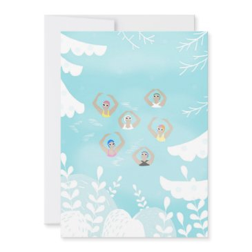 artistic swimmers | artistic swimming winter art invitation