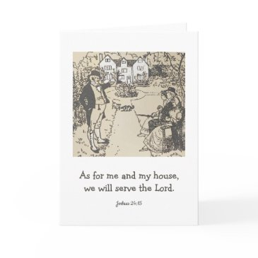 as for me and my house cute scripture note invitations