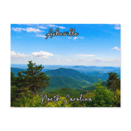 Small Asheville North Carolina Postinvitations Travel Souvenir Front View