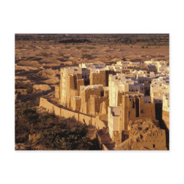 Small Asia, Middle East, Republic Of Yemen, Shibam Postinvitations Front View