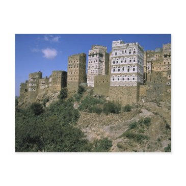 asia, yemen, al hajjara. buildings and only postinvitations