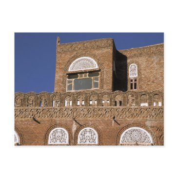 asia, yemen, sana'a. yemeni architecture detail. postinvitations