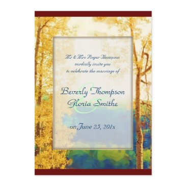 aspen glow wedding invitation