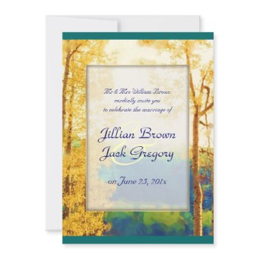 aspen glow wedding invitation