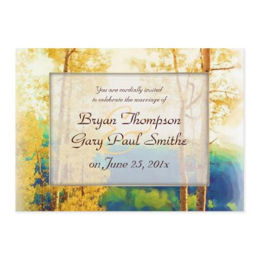 aspen glow wedding invitation