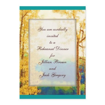 aspen glow wedding rehearsal dinner invitation