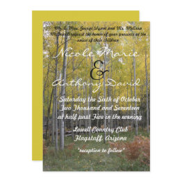 Small Aspen's Yellow Glow Invitation Front View