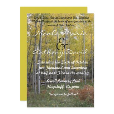 aspen's yellow glow invitation