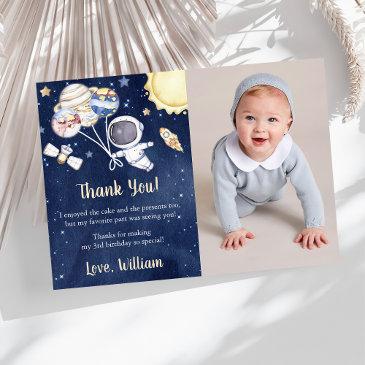 astronaut outer space birthday thank you invitations