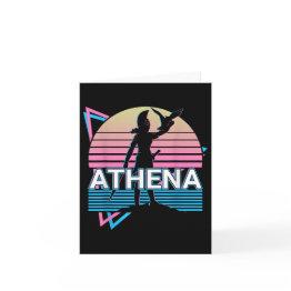 Small Athena Greek Goddess Of Wisdom And War Invitations Front View