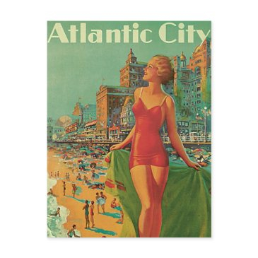 atlantic city resort, pennsylvania railroad travel postinvitations