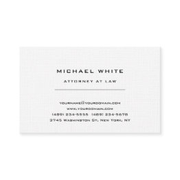 Small Attorney At Law Linen Minimalist Classical Pro Business Invitations Front View