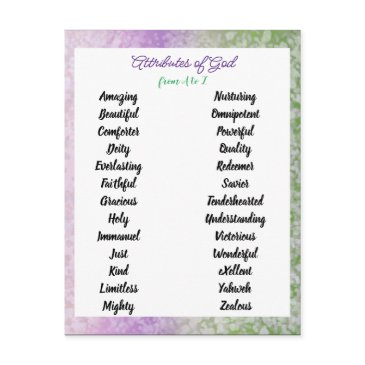 attributes of god from a to z enclosure invitations