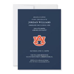 Small Auburn University Graduation – Auburn Tigers Announcement Front View