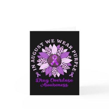august we wear purple sunflower drug overdose awar invitations