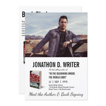 author book signing & book promotion advertisement invitation