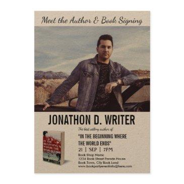 author book signing kraft invitation