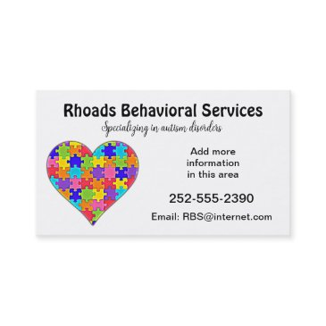 autism jigsaw puzzle heart business invitations