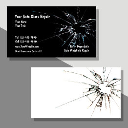 Small Auto Glass Repair Business Invitations Front View