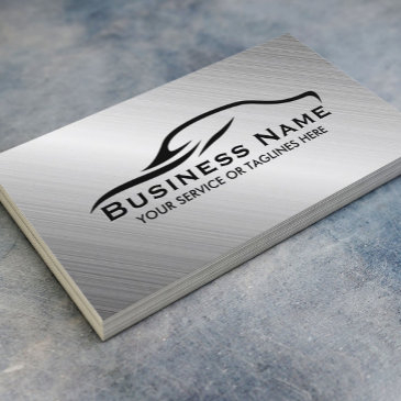 automotive auto repair professional metal car business invitations