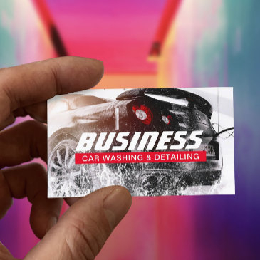automotive car wash & auto detailing business invitations