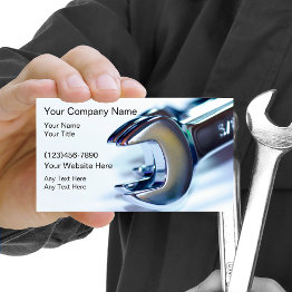Small Automotive Mechanic Business Invitations Front View