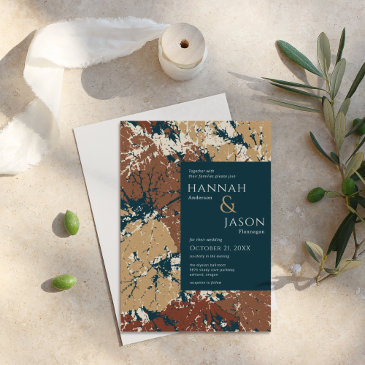 autumn colors organic abstract leaves invitation