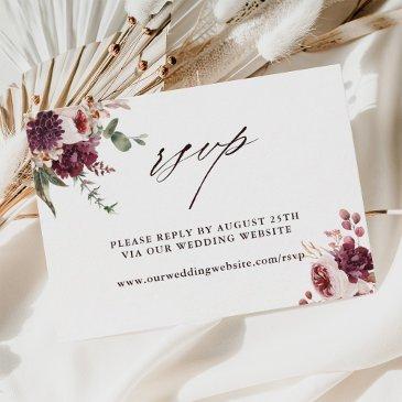 autumn romance floral wedding website rsvp enclosure invitations