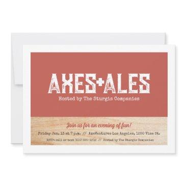 axe throwing party invitation