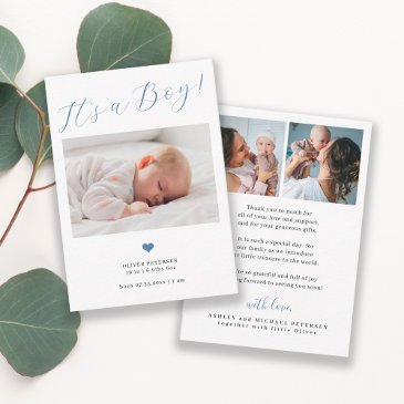 baby 3 photo script baby boy birth announcement